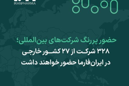 ۳۲۸ شرکت از ۲۷ کشور خارجی در ایران‌فارما حضور خواهند داشت